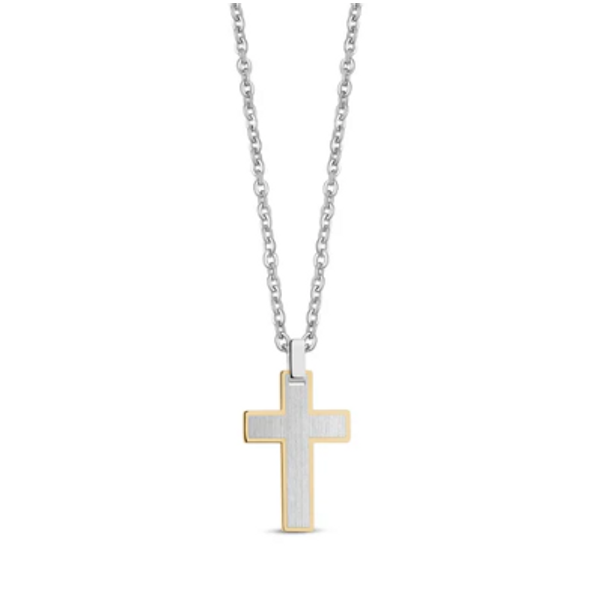 Chaine avec pendentif croix ARZ Steel