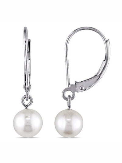 Boucles d'oreilles avec perle d'eau douce