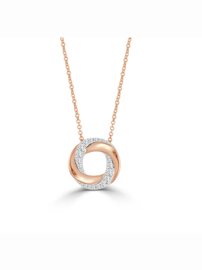 Collier Halos croisés en diamants