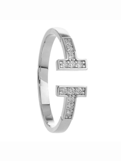 Bague en or avec pierres cubiques zirconium