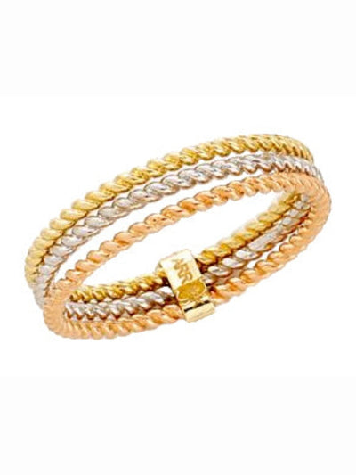 Bague en or trio de tresses