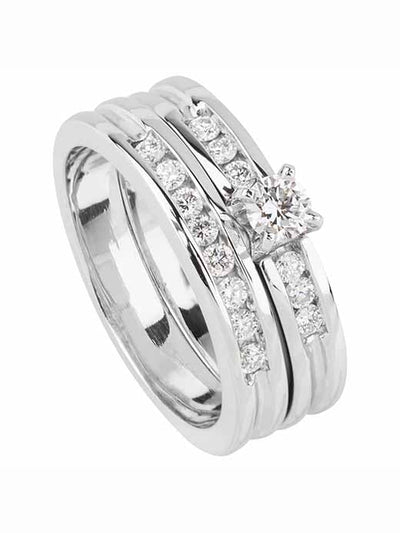 Alliances à diamants semi-éternité