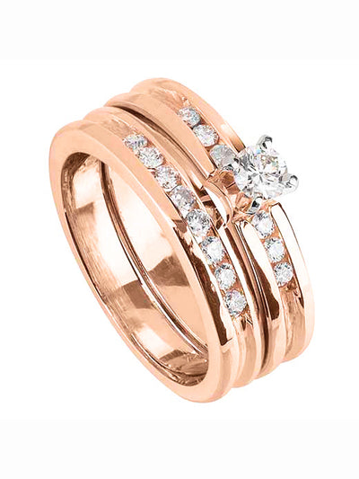 Alliances à diamants semi-éternité