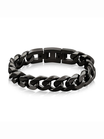 Bracelet ARZ Steel Gourmette Noir