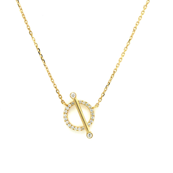 Chaîne en or avec pendentif en diamants