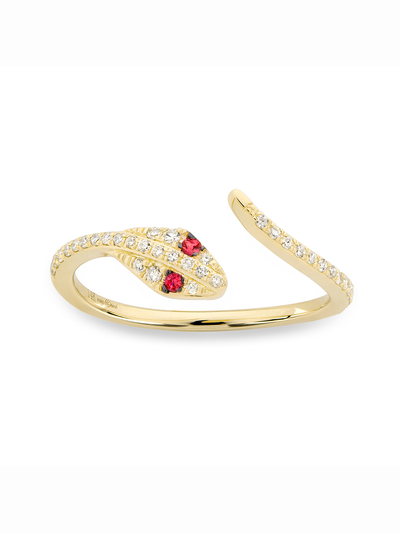 Bague en or avec diamants et rubis