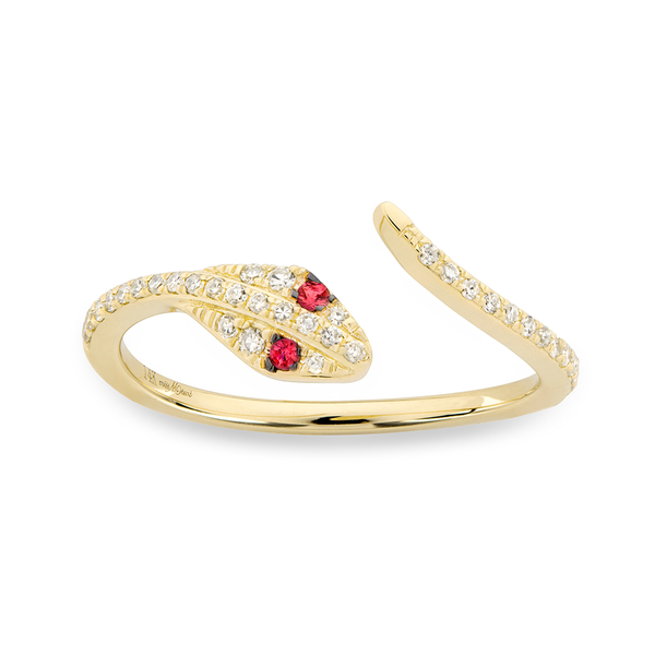 Bague en or avec diamants et rubis