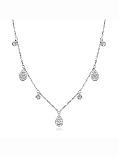 Chaîne en or avec gouttes en diamant