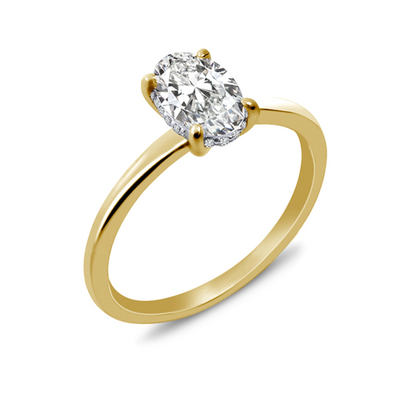 Bague diamants de Laboratoire Ovale