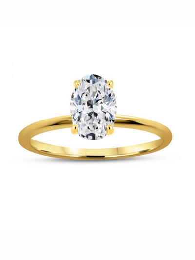 Bague diamants de Laboratoire Ovale