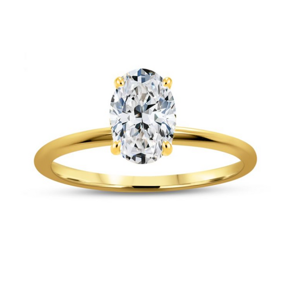 Bague diamants de Laboratoire Ovale