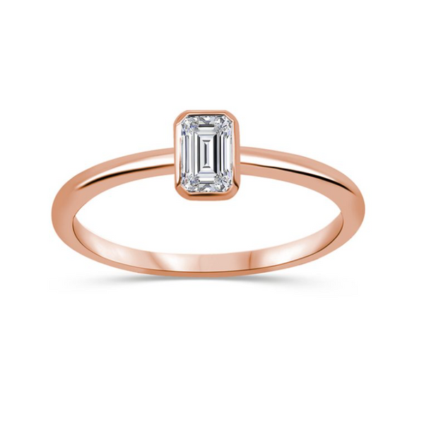 Bague diamants de Laboratoire Petit Solitaire