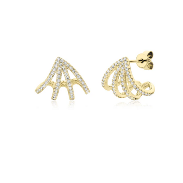 Boucles d'oreilles en or avec diamants