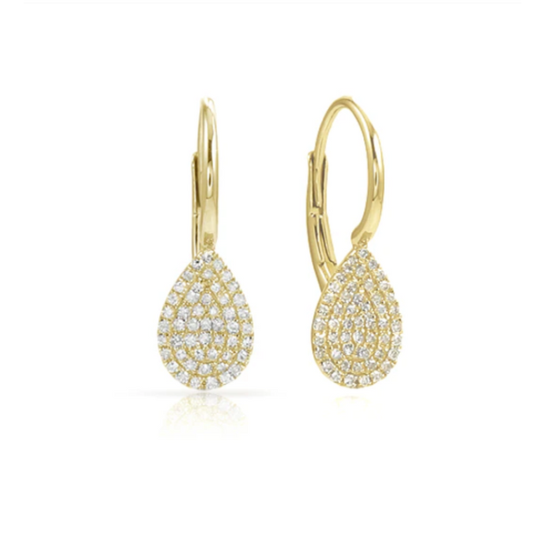 Boucles d'oreilles en or avec diamants