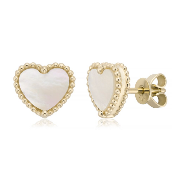 Gold and mother-of-pearl earrings