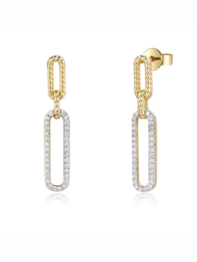 Boucles d'oreilles en or avec diamants
