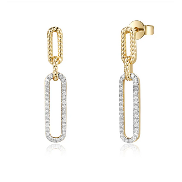 Boucles d'oreilles en or avec diamants