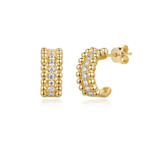 Boucles d'oreilles en or avec diamants