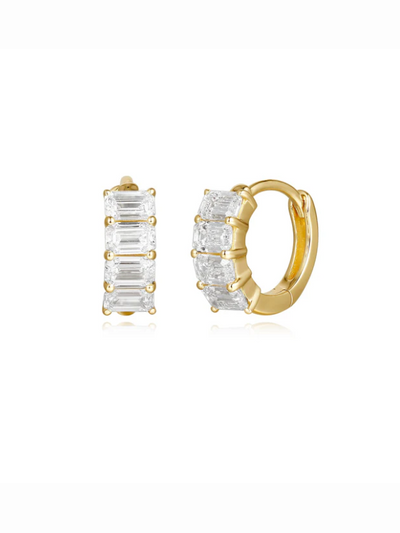 Boucles d'oreilles en or avec diamants