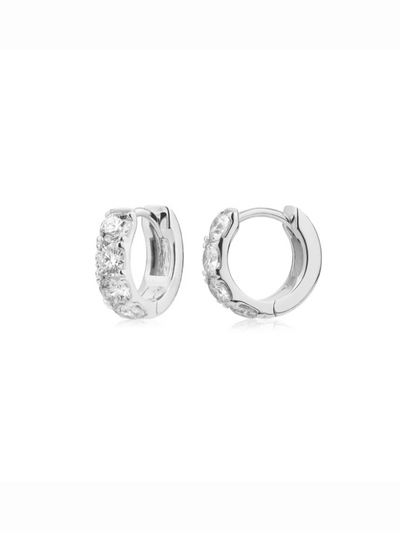 Boucles d'oreilles en or avec diamants