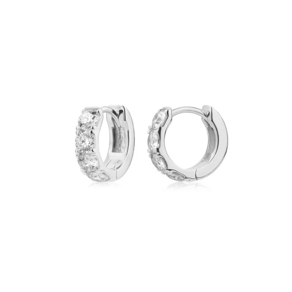 Boucles d'oreilles en or avec diamants