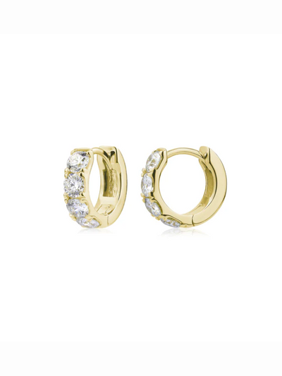 Boucles d'oreilles en or avec diamants