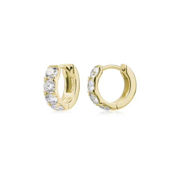Boucles d'oreilles en or avec diamants