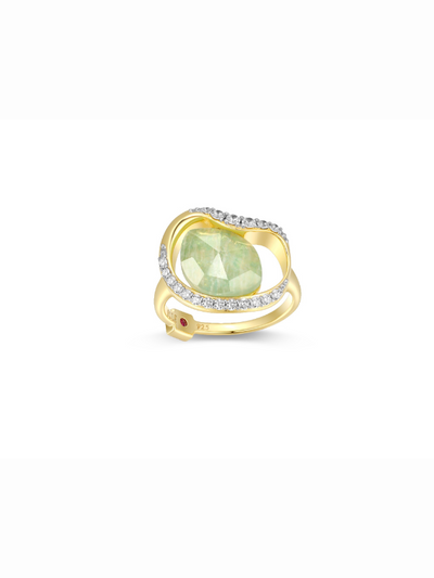Bague Amazonite en argent ELLE