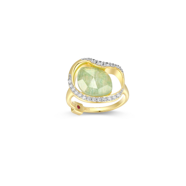 Bague Amazonite en argent ELLE – Bijouterie LSM