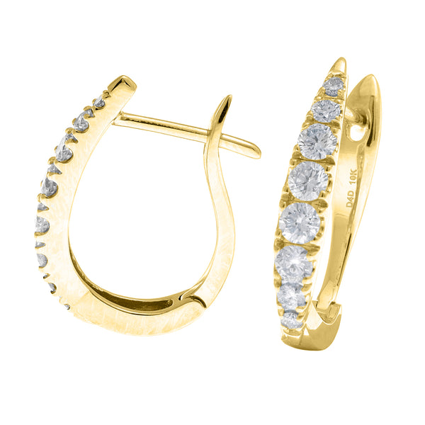 Boucles d'oreilles en or avec diamants