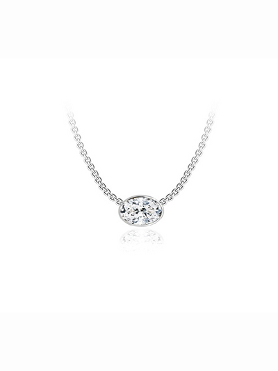 Collier Diamant de Laboratoire Oval