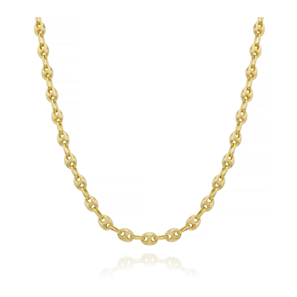BOBIJOO Ensemble Collier + Bracelet Grain De Café Acier 316L Argenté – 4 Largeurs Au Choix