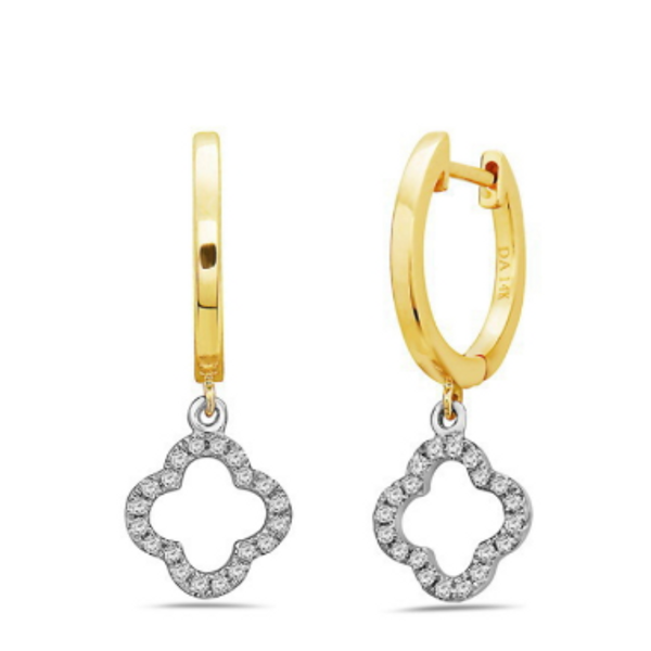 Boucles d'oreilles en or avec diamants