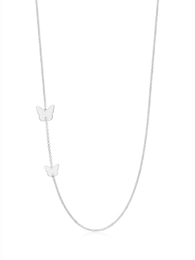 Collier en argent avec Papillons