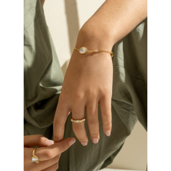 Bracelet en argent Reign avec pierres