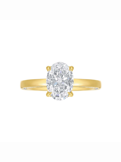 Bague diamants de Laboratoire Halo Caché