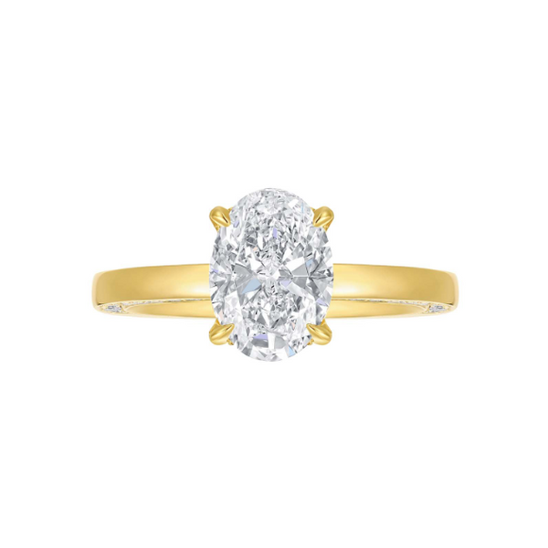 Bague diamants de Laboratoire Halo Caché