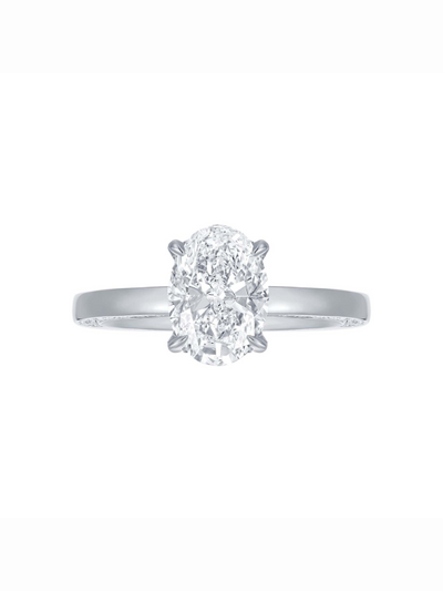 Bague diamants de Laboratoire Halo Caché