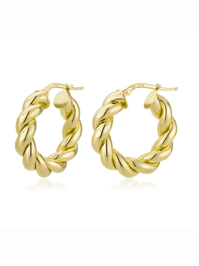 Boucles d'oreilles en argent Torsade
