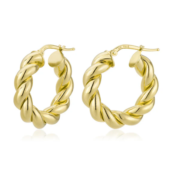 Boucles d'oreilles en argent Torsade