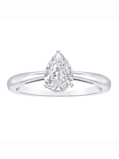 Bague diamants de Laboratoire Poire