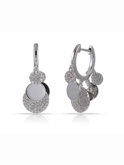 Boucles d'oreilles Pastilles Or et Diamants
