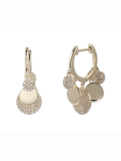 Boucles d'oreilles Pastilles Or et Diamants