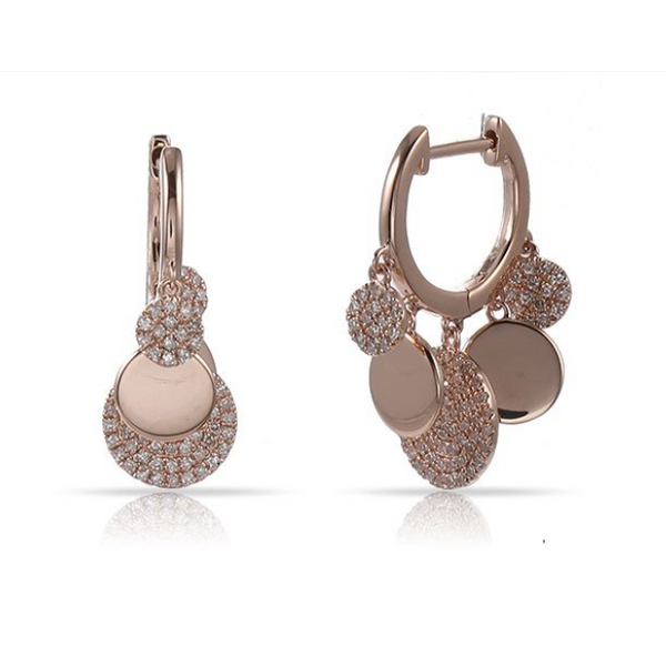 Boucles d'oreilles Pastilles Or et Diamants