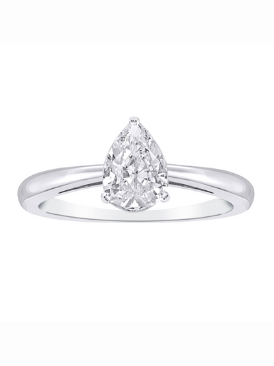 Bague diamants de Laboratoire Poire