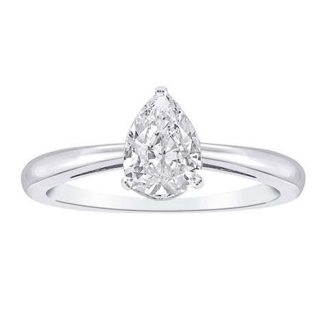 Bague diamants de Laboratoire Poire