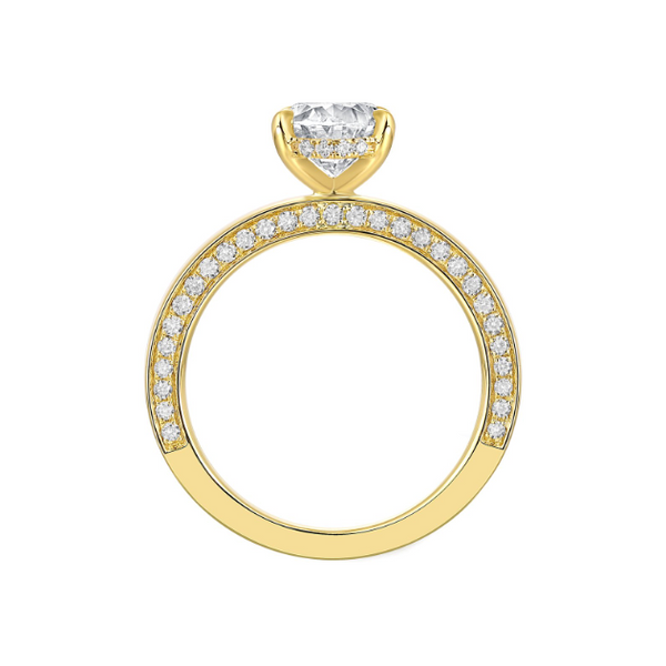 Bague diamants de Laboratoire Halo Caché