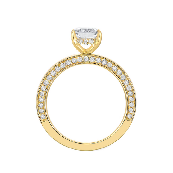 Bague diamants de Laboratoire Halo Caché