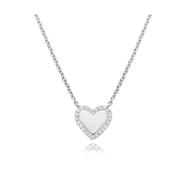 Gold and diamond heart necklace