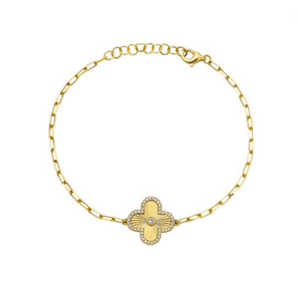 Gold bracelet with diamonds